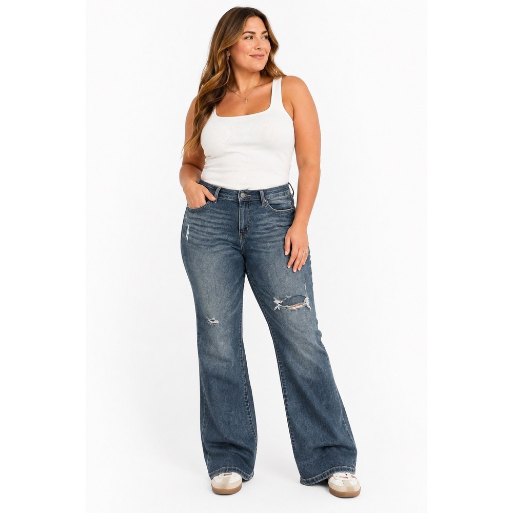 Judy blue boot cut jeans (sz. 13 /31) distressed ripped bootcut jeans (Viral)